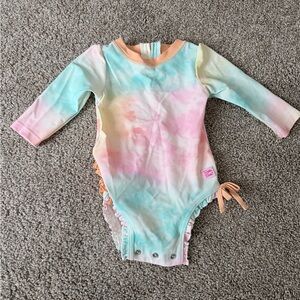 Ruffle Butts Pastel Tie-Dye One Piece